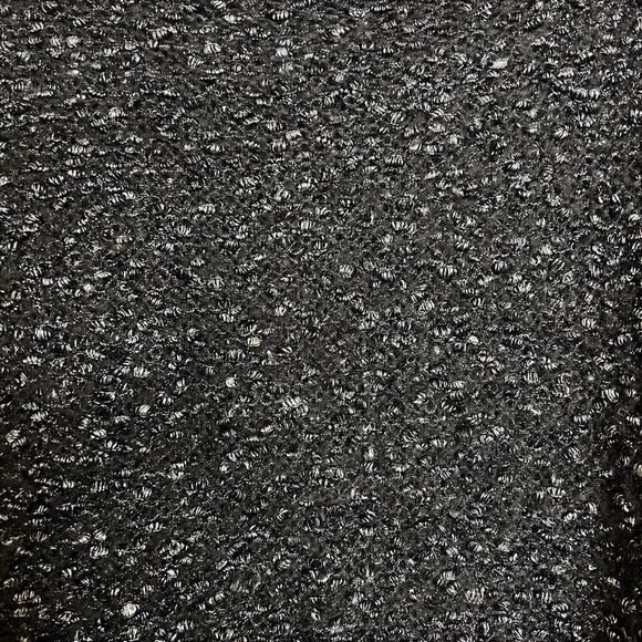 Antonio Melani Womens Sweater Large Black Silver Knobby Texture Chunky Mock Neck - Picture 2 of 6